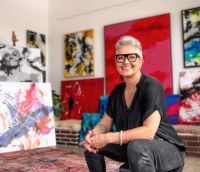 Claudia Borkowski in ihrem ARTelier